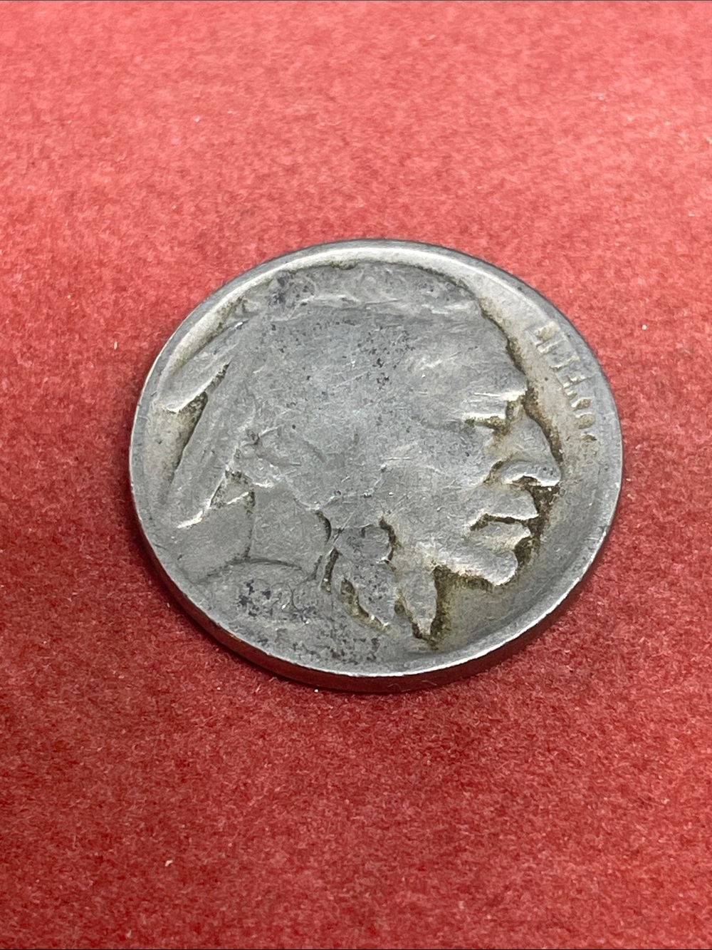 Vintage 1929 Buffalo Nickel heavy circulation